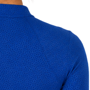 Haut de performance équestre pour femme, bleu roi, à manches longues, col zippé, extensible et respirant - Product Image 5