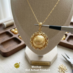Perles dorées de qualité AA spéciales, de 12 mm, scintillent d'une élégance radieuse et d'un éclat doré, dégageant une beauté enchanteuse. - Product Image 2