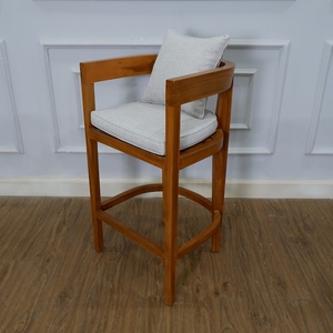 outdoor <b>barstool</b> teak wood with cushion made in indonesia - Product Image 1