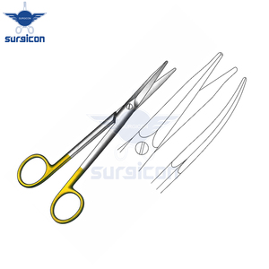 Ciseaux chirurgicaux incurvés de 16,5 cm (6-1/2 pouces) en carbure de tungstène doré TC, en acier inoxydable de précision - Product Image 4