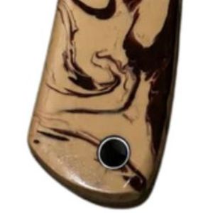 Couteau de chasse à lame fixe avec manche en bois superposé orange et vert, couteau de survie plein pied pour la chasse, le camping et l'aventure en extérieur - Product Image 6