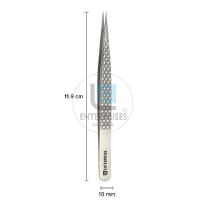 Pince à épiler classique pour cils - Acier inoxydable de haute qualité, durable, précision optimale, prise en main parfaite, longueur 12 cm, pointe en fibre lisse, usage professionnel en salon - Product Image 6