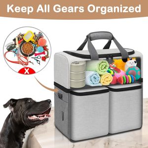 Bolsa Organizadora de Viaje para <span class=keywords><strong>Perros</strong></span> <span class=keywords><strong>con</strong></span> 2 Contenedores de Comida, Bolsa de Transporte Multibolsillos para <span class=keywords><strong>Perros</strong></span> y Gatos - Product Image 5