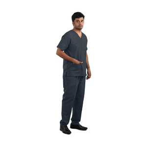 Hot Sale <b>Spark</b> Clothing Unisex Red Scrub Set V-Neck Top Pants Hospital Uniform Needle Detection Seamless Fusing Fleece <b>Fabric</b> - Product Image 5