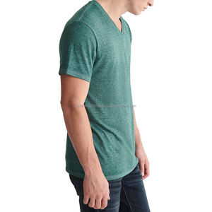 T-shirts pour hommes 100 % coton en gros – Design col en V tendance, respirants et élégants – Stock en vrac à prix compétitif - Product Image 4