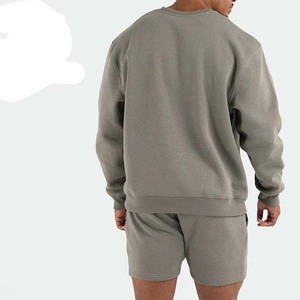 Sudadera de Hombre con Cuello Redondo, Color Sólido, Corte Holgado, Felpa de Algodón, Bordada, Estilo Casual Otoñal, Tejida, Manga Larga, Personalizable - Product Image 6