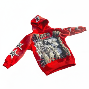 Sudadera con capucha para hombre, cálida, de invierno, de punto grueso, con logotipo personalizado en relieve 3D, con estampado en relieve, en dos colores, ¡en oferta! - Product Image 2