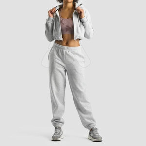 Conjuntos Deportivos de 2 Piezas para Mujer, Transpirables, Ecológicos, de Invierno, Lavado Ácido, 100% Algodón, con Logotipo Personalizable, Venta al Por Mayor - Product Image 6