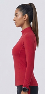 Haut de sport à col montant pour femme, manches longues, anti-UV, compression, pour yoga et gym, sous-vêtement de sport - Product Image 6