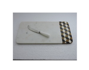 Hand Made Design Stone Marble Chopping Board Wood Marble Chopping Blocks Wood Stone Chopping Board at Factory wholesale Price - Product Image 1