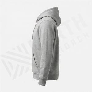 Sweat à capuche pour homme 100% coton, tissu molletonné français, qualité supérieure, poids lourd, coupe ample, logo personnalisé, doux, chaud, vêtements d'hiver - Product Image 3