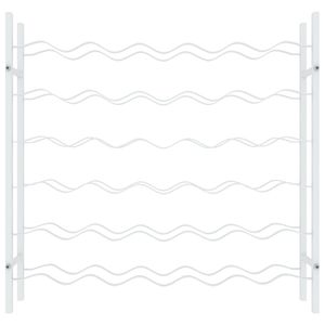 Porte-bouteilles en métal blanc pour 36 bouteilles - Product Image 4
