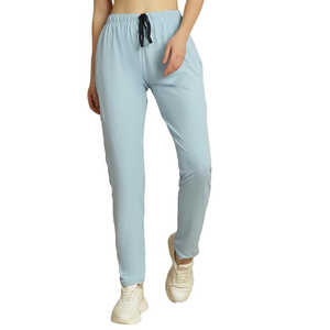Soft <b>Light</b> Blue Casual Drawstring Ladies Jogger <b>Trousers</b> Wholesale Bulk Supply Europe Sportswear - Product Image 1