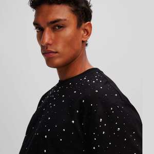 T-shirts en strass personnalisés par un designer professionnel, 100% coton, col rond pour homme, streetwear, t-shirts en strass - Product Image 2