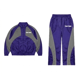 ชุดเสื้อแจ็คเก็ตกันลมพรีเมียม OEM สตรีทแวร์ ระบายอากาศได้ดี สำหรับฤดูหนาว แบบสปอร์ต แต่งแถบสะท้อนแสง คุณภาพสูง ยูนิเซ็กซ์ ผ้าฝ้าย 100% - Product Image 2