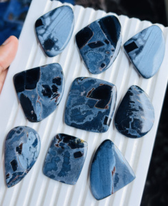 Gemas ASHU al por mayor: Cabujón de Pietersita Natural Pulido a Mano, Gemas Sueltas de Cuarzo, Cabujones de Cristal Semipreciosos para Sanación - Product Image 2