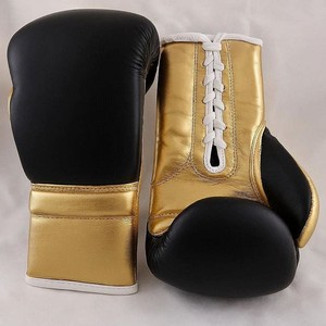 Nouveaux gants de boxe sur mesure, design personnalisé, or noir et or métallisé, gants de boxe professionnels, 100% cuir véritable - Product Image 2