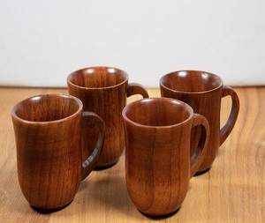 Vaso de Sake Redondo Personalizado de Madera de Haya Natural Japonesa, por f s i - Product Image 3
