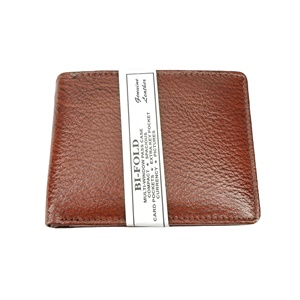 Cartera de Hombre de Cuero Genuino con Forro de Gamuza, Tarjetero, Billetera Bifold Delgada, Diseño Minimalista, Logotipo Personalizado en Relieve - Product Image 1