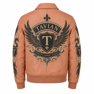 Custom Men's Genuine Leather Bomber <b>Jacket</b> Embroidered Patch <b>Racing</b> Varsity <b>Jacket</b> OEM ODM Wholsale Manufacturer OEM ODM - Product Image 2