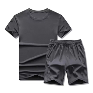 Ensemble 2 pièces pour homme, t-shirt à manches courtes et short d'été, couleurs et logo personnalisés, 100% haute qualité - Product Image 1