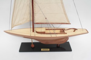 DRAGON <b>YACHT</b> NATURAL WOOD FINISHED - Handicrafts Wooden Classic <b>Yacht</b> Model for Collection Tabletop Decoration - Product Image 6