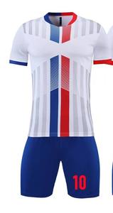 Ropa de Fútbol al por Mayor con Estampado por Transferencia Térmica, Transpirable, de Secado Rápido, Antibacteriana, 100% Poliéster, para Adultos, Manga Corta, Personalizada - Product Image 3