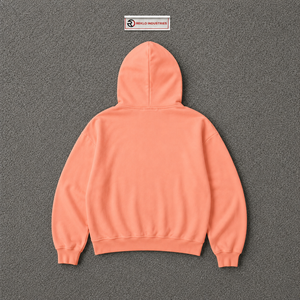 Sweat-shirt à capuche rose pêche surdimensionné avec fermeture éclair, imprimé graphique rouge, streetwear unisexe, fermeture éclair intégrale, pour hommes et femmes - Product Image 6