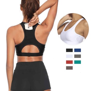 Soutien-gorge de sport vert sarcelle pour femme avec design dos nageur pour entraînement fitness - Product Image 3