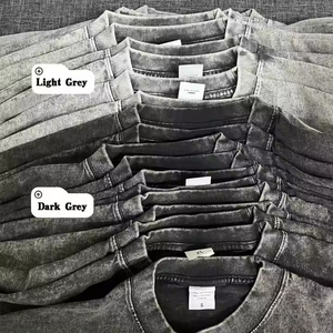 Camiseta Básica Personalizada de 260g, 100% Algodón, Estilo Retro Vintage, Corte Holgado, Hombros Caídos, Estilo Urbano - Product Image 2