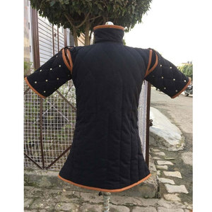 Custom Handmade Medieval Padded Gambeson Cotton Coat Thick Aketon <b>Jacket</b> With Leather Straps Cosplay Uniform - Product Image 4