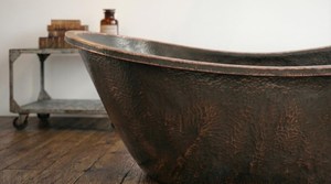 Vintage Style Hammered Copper Bathtub for Home Bathrooms Boutique Hotels Spa Centres and Luxury <b>Bathing</b> Use - Product Image 3