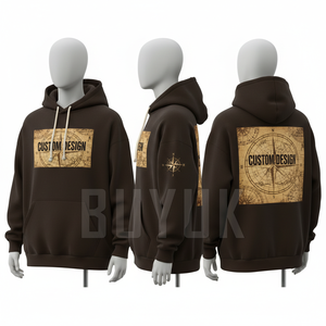 เสื้อฮู้ดดี้แบบสวมหัวทรงโอเวอร์ไซส์สไตล์วินเทจสำหรับผู้ชาย รุ่น Custom Dream สีดำ ผ้าเฟรนช์เทอร์รี่ 100% คอตตอน ระบายอากาศได้ดี กันลม - Product Image 5