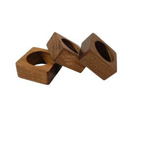 Ronds de serviette en bois modernes, haute durabilité, accessoires de table élégants pour restaurants, hôtels, vente en gros - Product Image 2