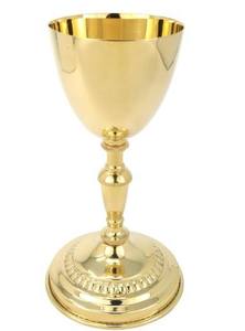 Cáliz, Patena y Ciborio de Latón Chapado en Oro de Alto Brillo, Juego de Artículos Religiosos Católicos para la Comunión, Vajilla para Bodas - Product Image 4