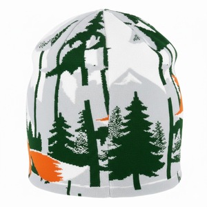 Bonnet tricoté jacquard personnalisé avec logo, tendance, en acrylique de haute qualité, chaud, pour l'hiver, uni, teint, avec pompon 2025 2026 - Product Image 3