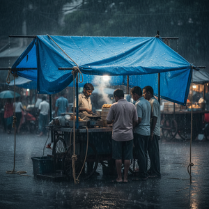 Lona de Protección para Vendedores Ambulantes, Tejida de Alta Resistencia, para Todo Clima, Protección contra Sol y Lluvia - Product Image 3