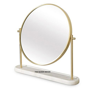 Factory Wholesale Superior Glossy Gold Finished Stainless Steel Metal & Marble Base Portable Feature Woman <b>Dressing</b> <b>Room</b> Use - Product Image 6