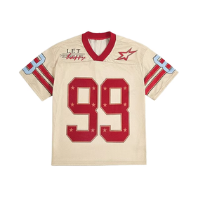 <b>Mesh</b> Football Jersey V Neck <b>Sparkly</b> Number Print Streetwear Sports <b>Top</b> OEM Breathable V-Neck Full Sublimation Team Uniform - Product Image 1