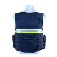 Gilet de sécurité incendie personnalisé en polyester ignifuge et réfléchissant, haute visibilité, tactique, style fendu, pour situations d'urgence