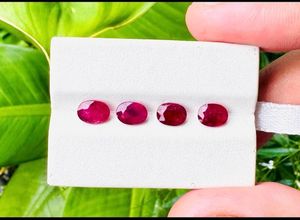 Pierre précieuse ovale facettée en rubis naturel certifié, pierre rouge en vrac pour la fabrication de bijoux, bagues, pendentifs, boucles d'oreilles, haute qualité - Product Image 3