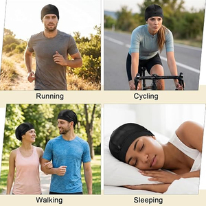 Lightweight <b>Satin</b> Skull Cap Sport Beanie Running <b>Headband</b> Wholesale Athletic <b>Satin</b> Skull Cap Moisture Wicking Outdoor Sports - Product Image 5