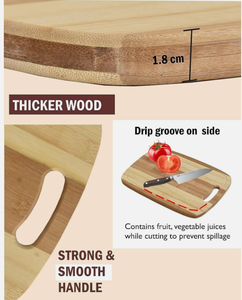 Tabla de Cortar de Bambú Natural, Ecológica y Duradera para Cocina, Tabla de Madera para Servir - Product Image 5