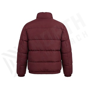 Hooded Quilted Waterproof <b>Bubble</b> Jacket Black Full Sleeve Winter Windproof Cotton Shell Knitted Fabric Polyester Filling Stand - Product Image 2