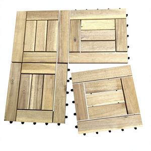 Tuile de terrasse en WPC Acacia 300x300mm, imperméable, antidérapante, surface lisse pour jardin extérieur, balcon, terrasse - Product Image 1