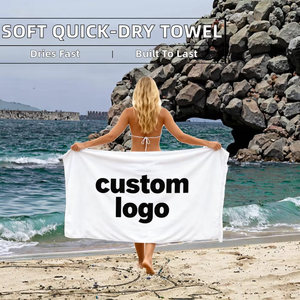 Toalla de Playa de Algodón de Color Sólido, Rectangular, de Secado Rápido, Estilo Moderno, para Adultos, para Todas las Estaciones - Product Image 6