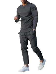 Conjunto de chándal para hombre, ropa de calle elegante de lana de algodón, Jersey ajustado, sudaderas y conjunto de Jogger, chándales de invierno para hombre - Product Image 5