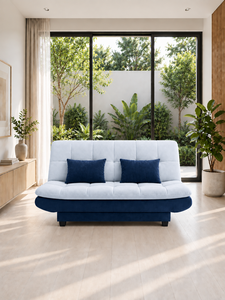 Sofá Cama Convertible Roblox Azul Marino de Emerald Sofa Manufacturer, Sofá para Hotel, Apartamento, Villa, Casa, Tela Personalizada con Respaldo Acolchado - Product Image 4