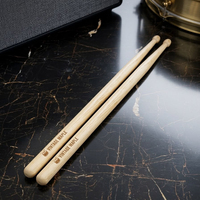 Hand Crafted Polished Finish Crack Resistant Wooden Drumsticks Reliable Strength Balanced Design Maple Wood Drum Stick