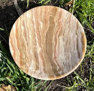 Cuenco de piedra de ónix pulido de diseño artesanal de alta gama, decoración de piedra hecha a mano, centro de mesa de mármol de lujo, precio al por mayor - Product Image 1